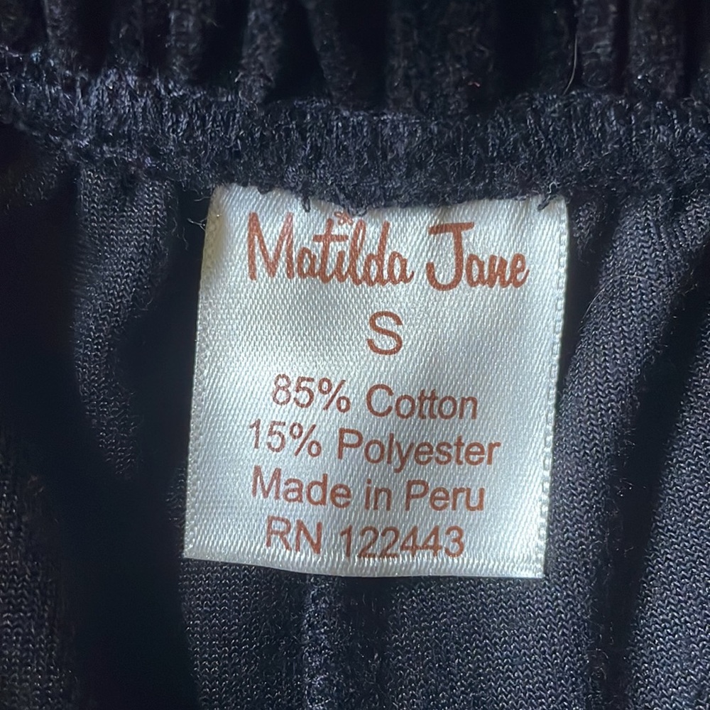 Vintage HTF Matilda Jane Big Ruffle Black Velvet Pant! - Picture 8 of 8